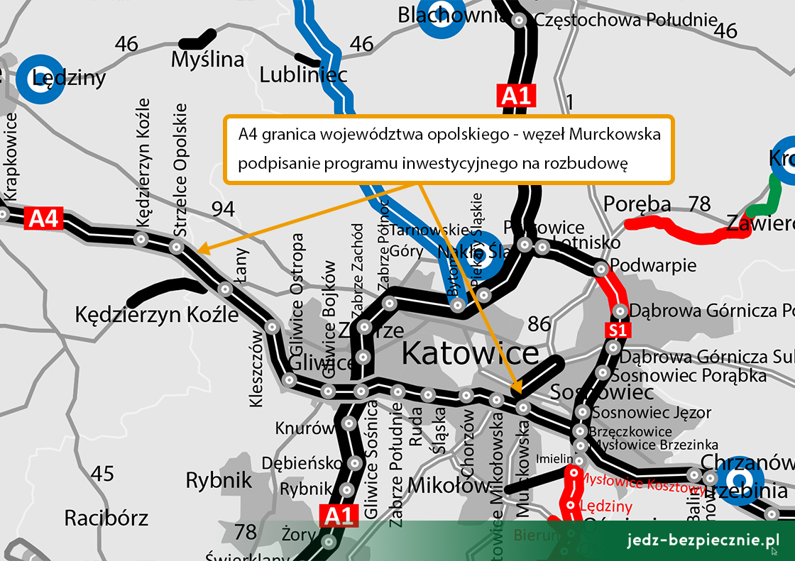 Polskie drogi – modernizacja i poszerzenie autostrady A4 od granicy z województwem opolskim do węzła Katowice Murckowska